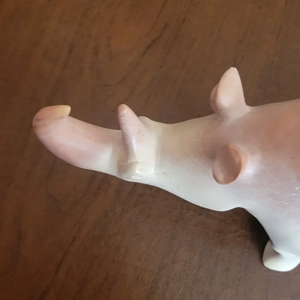Vintage Rhinoceros Rhino Marble Stone Figurine sculpture